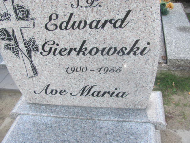 Edward Gierkowski 1900 Lubień Kujawski - Grobonet - Wyszukiwarka osób pochowanych