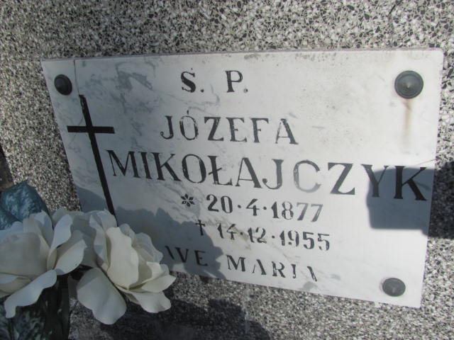 Józefa Mikołajczyk 1877 Lubień Kujawski - Grobonet - Wyszukiwarka osób pochowanych