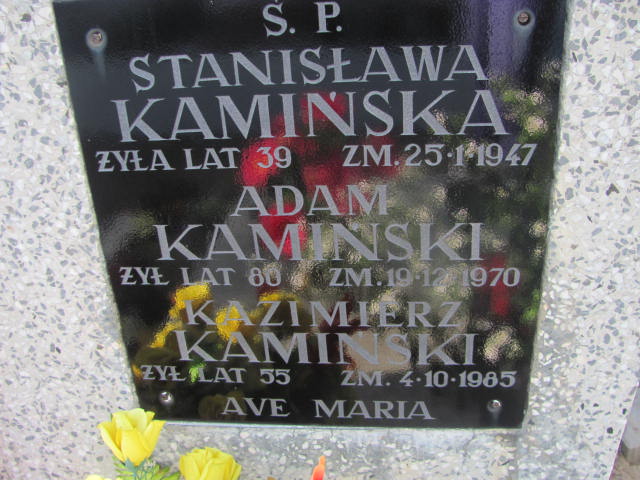 Adam Kamiński 1890 Lubień Kujawski - Grobonet - Wyszukiwarka osób pochowanych