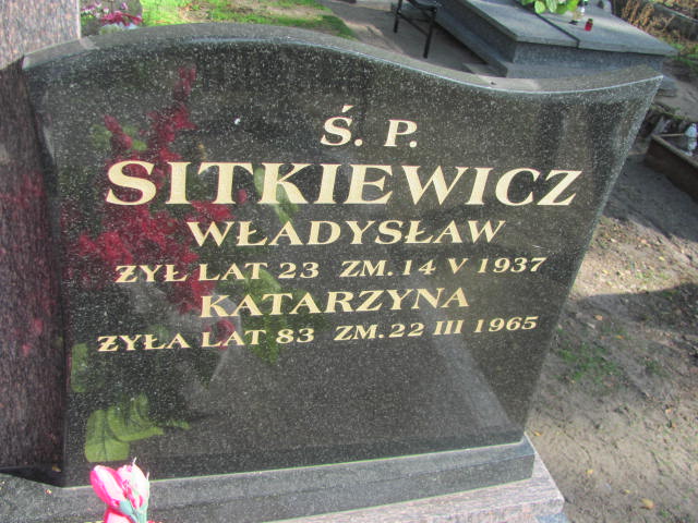 Katarzyna Sitkiewicz 1882 Lubień Kujawski - Grobonet - Wyszukiwarka osób pochowanych