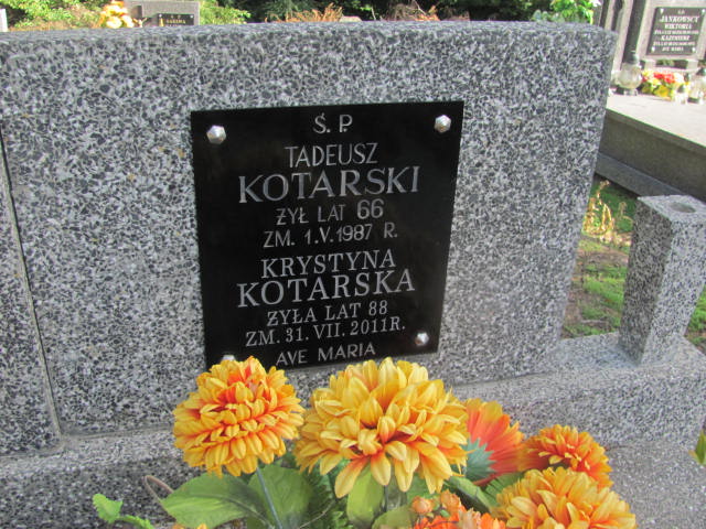 Krystyna Kotarska 1923 Lubień Kujawski - Grobonet - Wyszukiwarka osób pochowanych