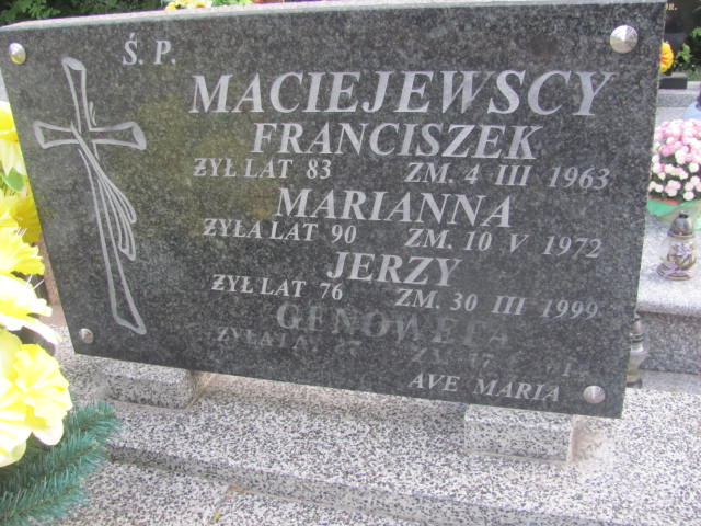 Franciszek Maciejewski 1880 Lubień Kujawski - Grobonet - Wyszukiwarka osób pochowanych