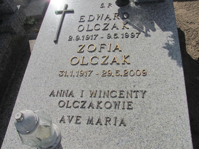 Edward Olczak 1917 Lubień Kujawski - Grobonet - Wyszukiwarka osób pochowanych