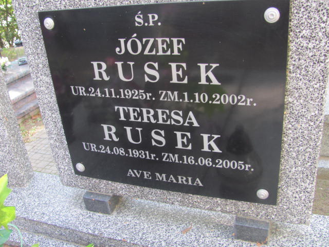 Teresa Rusek 1931 Lubień Kujawski - Grobonet - Wyszukiwarka osób pochowanych