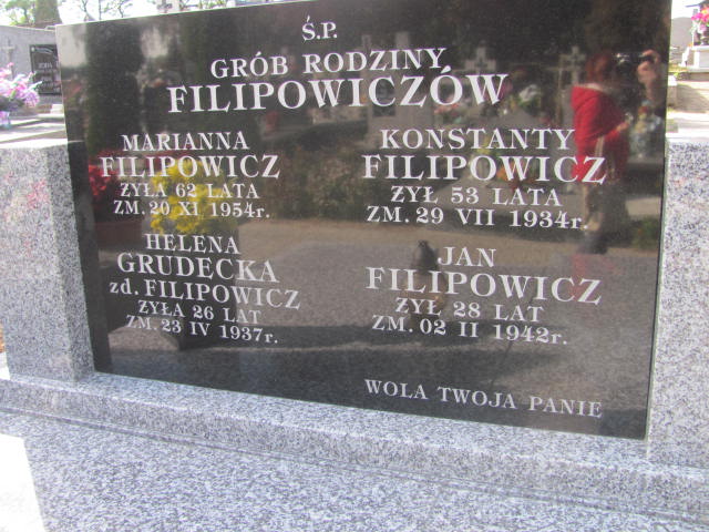 Marianna Filipowicz 1891 Lubień Kujawski - Grobonet - Wyszukiwarka osób pochowanych