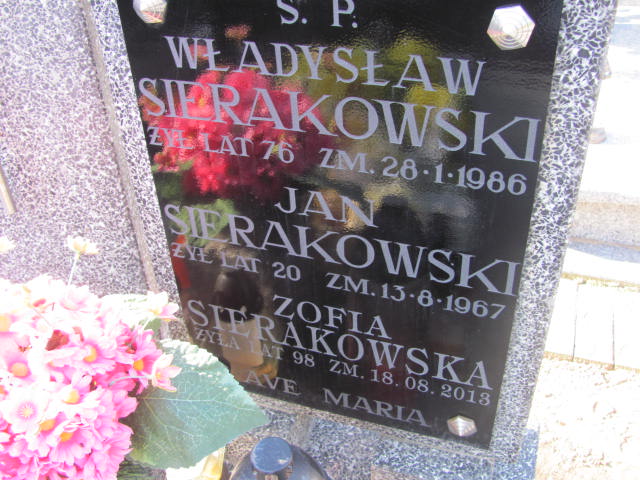 Jan Sierakowski 1947 Lubień Kujawski - Grobonet - Wyszukiwarka osób pochowanych