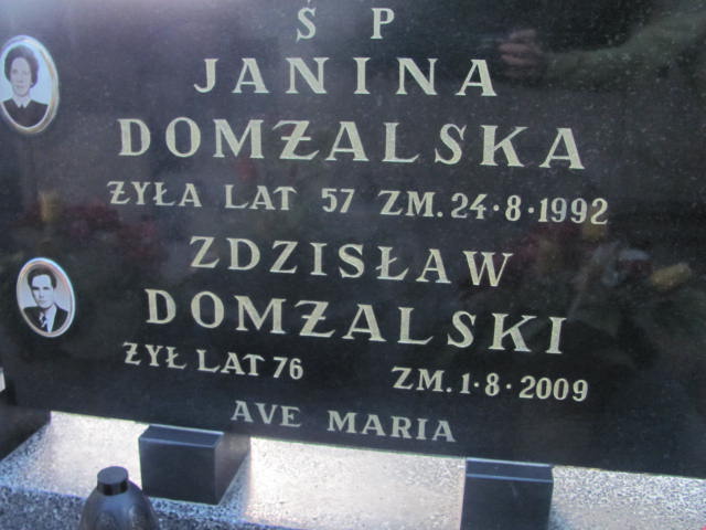 Zdzisław Domżalski 1933 Lubień Kujawski - Grobonet - Wyszukiwarka osób pochowanych